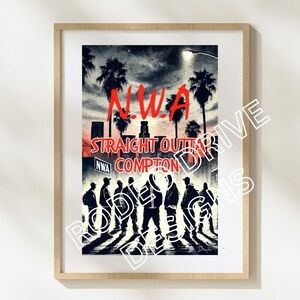 NWA "Straight Outta Compton" Poster 11x17 Iconic Hip-Hop Album Tribute Wall Art